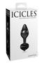 Icicles No 44 Glass Anal Plug - Black